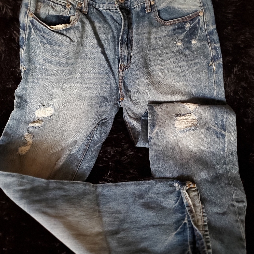 Aeropostale Light Blue Ripped Jeans